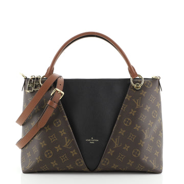 Louis Vuitton V Tote Monogram Canvas and Leather MM