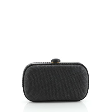 Bottega Veneta Box Clutch Raffia with Leather