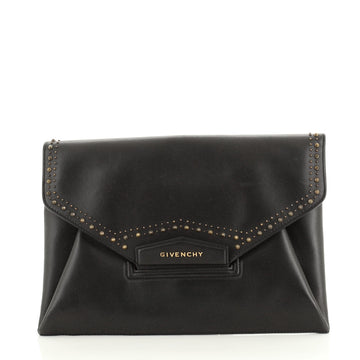 Givenchy Antigona Envelope Clutch Studded Leather Medium