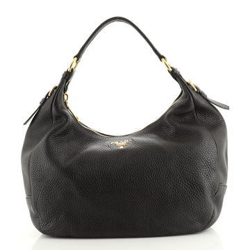 Prada Zip Top Hobo Vitello Daino Medium