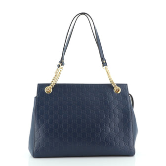 Gucci Soft Signature Shoulder Bag Guccissima Leather Medium