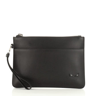 Fendi Monster Slim Pouch Leather Small