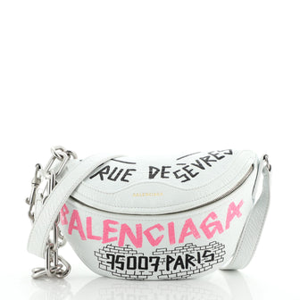 Balenciaga Graffiti Souvenir Belt Bag Leather XS
