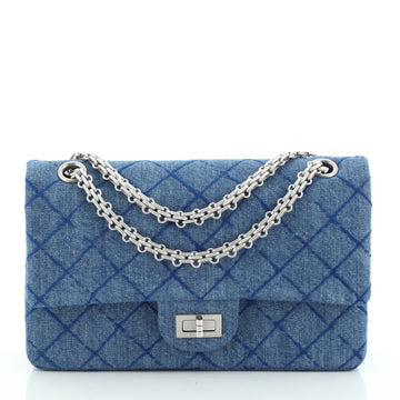 Chanel Reissue 2.55 Flap Bag Quilt Printed Denim 225