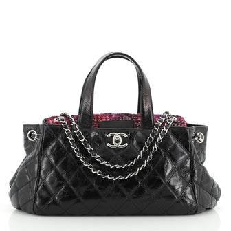 Chanel Portobello Tote Quilted Glazed Calfskin and Tweed East West
