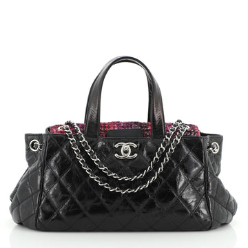 Chanel Portobello Tote Quilted Glazed Calfskin and Tweed East West