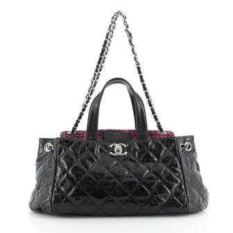 Chanel Portobello Tote Quilted Glazed Calfskin and Tweed East West