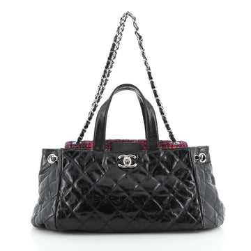 Chanel Portobello Tote Quilted Glazed Calfskin and Tweed East West