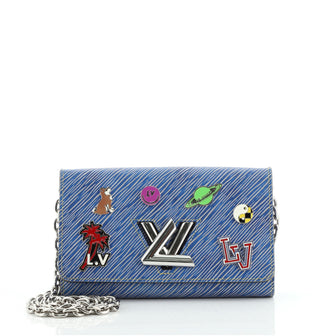 Louis Vuitton Twist Chain Wallet Limited Edition Pin Embellished Epi Leather