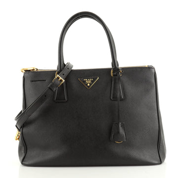 Prada Double Zip Lux Tote Saffiano Leather Medium