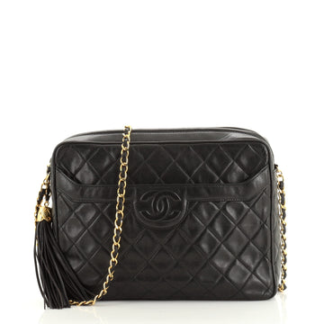 Chanel Vintage Front Pocket Camera Bag Quilted Lambskin Medium