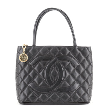Chanel Medallion Tote Quilted Caviar
