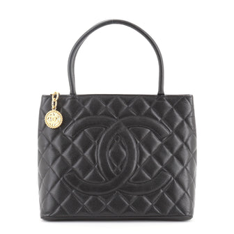 Chanel Medallion Tote Quilted Caviar