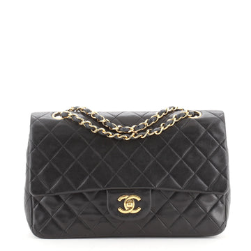 Chanel Vintage Classic Double Flap Bag Quilted Lambskin Medium
