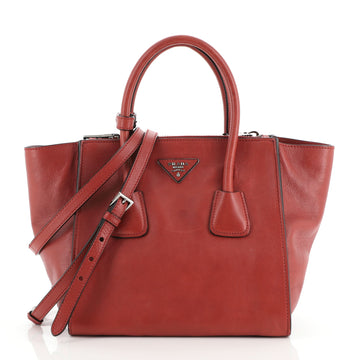 Prada Twin Pocket Tote Glace Calf Small