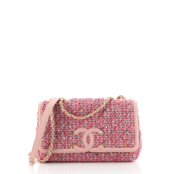 Chanel Filigree Flap Bag Quilted Tweed Small