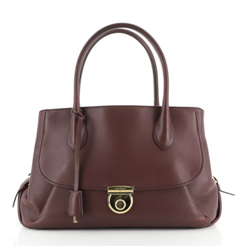 Salvatore Ferragamo Fiamma Tote Leather East West