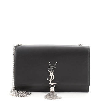 Saint Laurent Classic Monogram Tassel Crossbody Bag Leather Medium