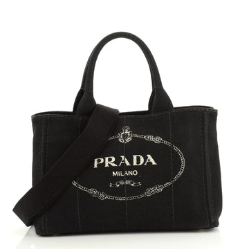 Prada Canapa Convertible Tote Canvas Mini