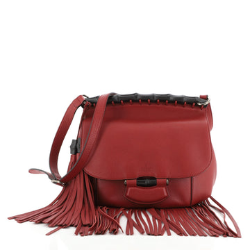 Gucci Nouveau Fringe Crossbody Bag Leather Medium