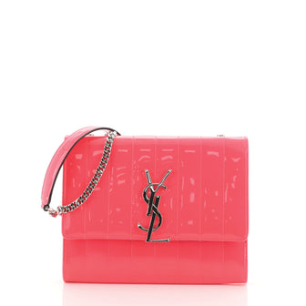 Saint Laurent Vicky Wallet on Chain Vertical Quilted Patent