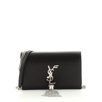 Saint Laurent Classic Monogram Tassel Chain Wallet Leather