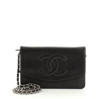 Chanel Vintage Timeless Wallet on Chain Caviar