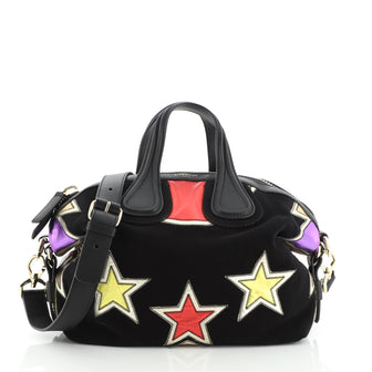 Givenchy Nightingale Satchel Patch Embellished Suede Small