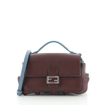 Fendi Wave Double Baguette Leather Micro