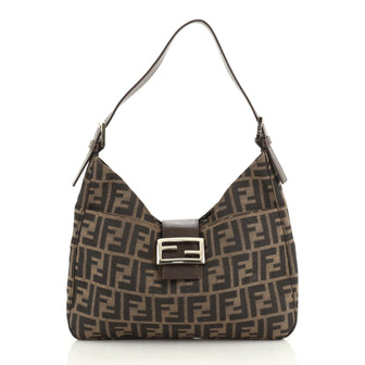 Fendi Vintage Shoulder Bag Zucca Canvas Medium