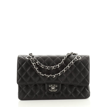 Chanel Classic Double Flap Bag Quilted Caviar Medium