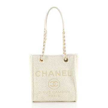 Chanel North South Deauville Tote Boucle Small