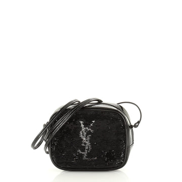 Saint Laurent Classic Monogram Blogger Crossbody Bag Sequins and Patent Leather Small