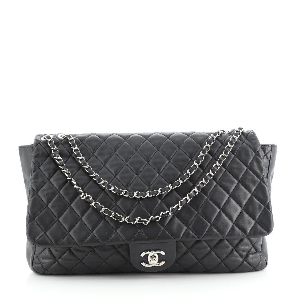 Chanel Coco Rain Flap Bag Quilted Lambskin Maxi 56953