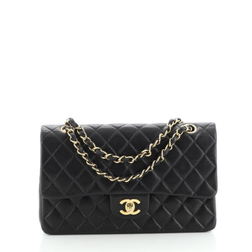 Chanel Vintage Classic Double Flap Bag Quilted Lambskin Medium