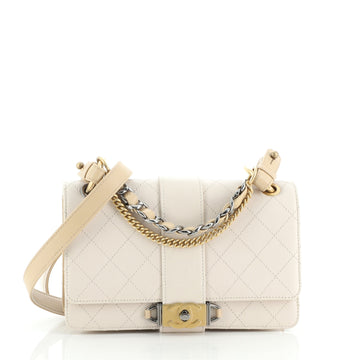 Chanel CC Chain Flap Shoulder Bag Quilted Calfskin Small