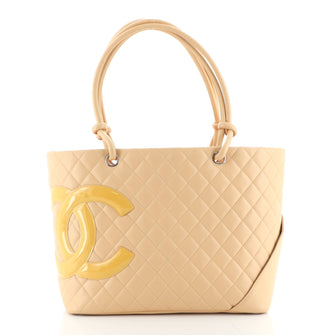 Chanel Cambon Tote Quilted Leather Large