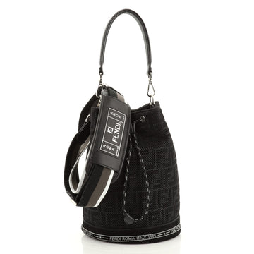 Fendi Mon Tresor Holdall Bucket Bag Zucca Canvas Small