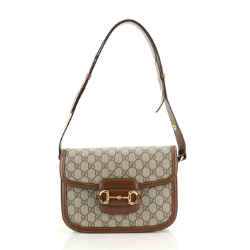 Gucci 1955 Horsebit Shoulder Bag GG Coated Canvas Small