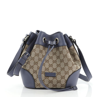 Gucci Classic Bucket Bag GG Canvas Small