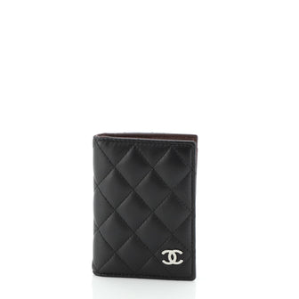Chanel CC Flap Card Case Quilted Lambskin