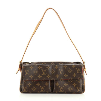 Louis Vuitton Viva Cite Handbag Monogram Canvas MM