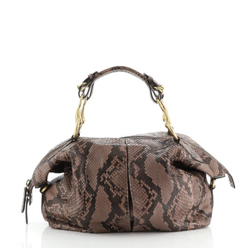 Gucci Soft Icon Horsebit Top Handle Bag Python