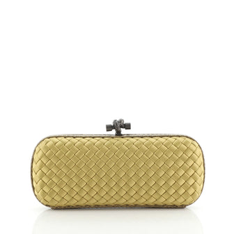 Bottega Veneta Box Knot Clutch Intrecciato Satin Long