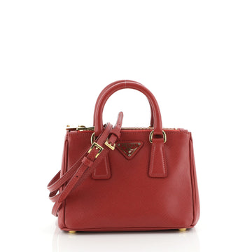 Prada Galleria Double Zip Tote Saffiano Leather Mini
