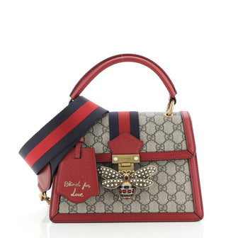 Gucci Queen Margaret Top Handle Bag GG Coated Canvas Small
