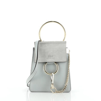 Chloe Faye Bracelet Crossbody Bag Leather and Suede Mini
