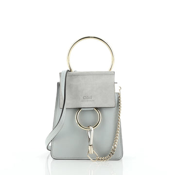 Chloe Faye Bracelet Crossbody Bag Leather and Suede Mini