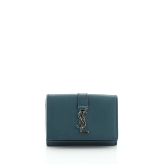 Saint Laurent Classic Monogram YSL Line Flap Wallet Leather Tiny