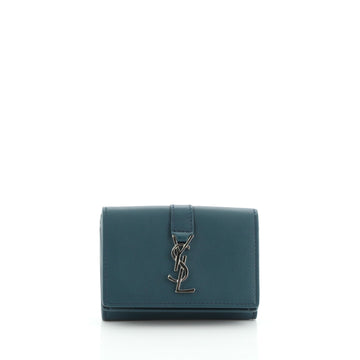 Saint Laurent Classic Monogram YSL Line Flap Wallet Leather Tiny